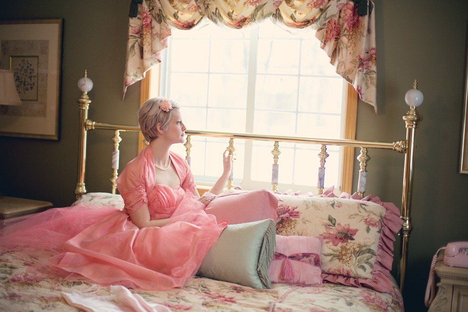 woman on bed